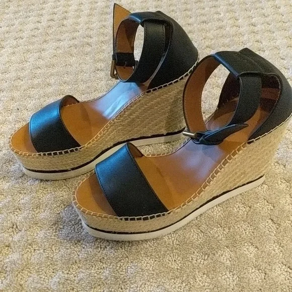 See by Chloe wedge espadrilles leather - Picture 6 of 8